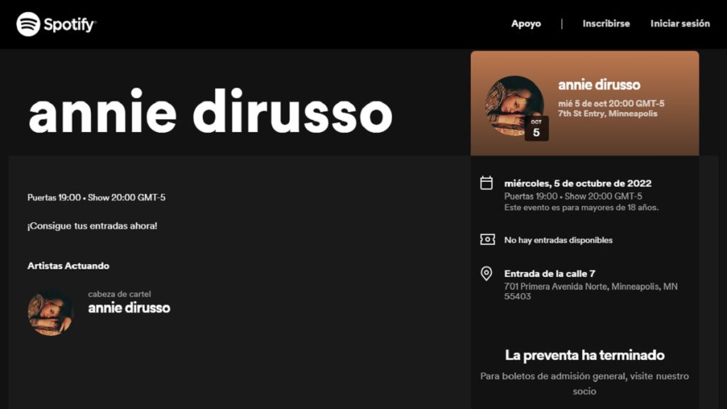 Spotify amplía sus servicios y ahora funcionará como boletera